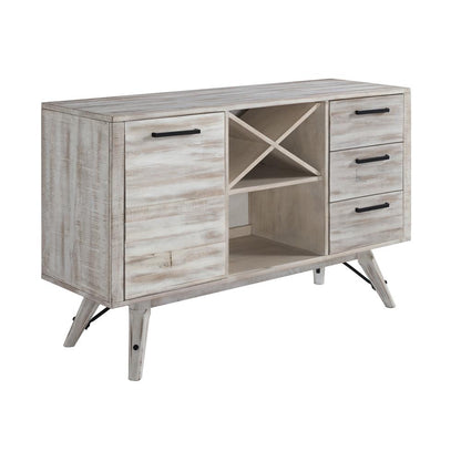 Intercon Furniture - Modern Rustic Server, 58 x 18 x 36.5 - MR-CA-5836-WWH-C veiw 1