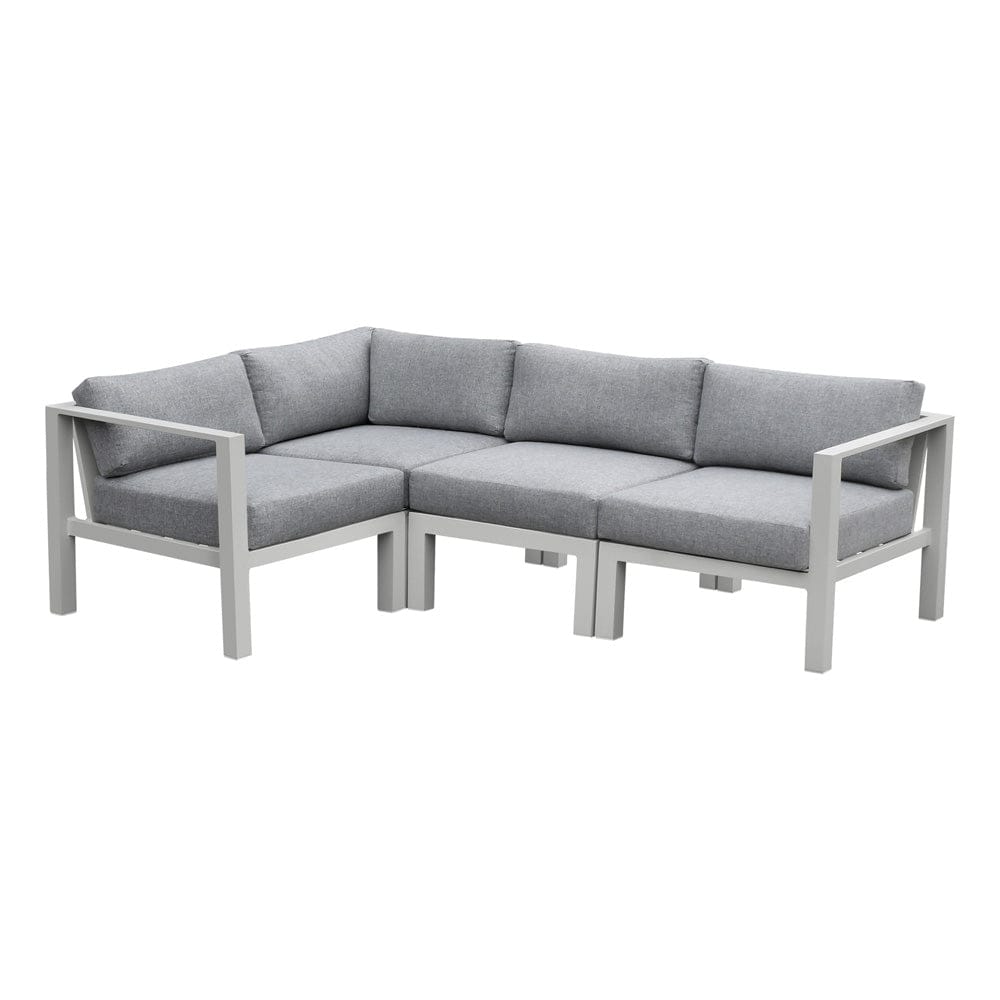 Intercon Furniture - Nash Outdoor Seating 4PC KIT in Buff - NS-SF-ARMLSS-BUF-4PC view 1