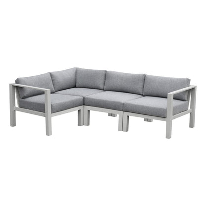 Intercon Furniture - Nash Outdoor Seating 4PC KIT in Buff - NS-SF-ARMLSS-BUF-4PC view 1