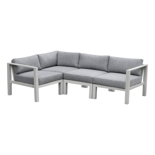 Intercon Furniture - Nash Outdoor Seating 4PC KIT in Buff - NS-SF-ARMLSS-BUF-4PC view 1