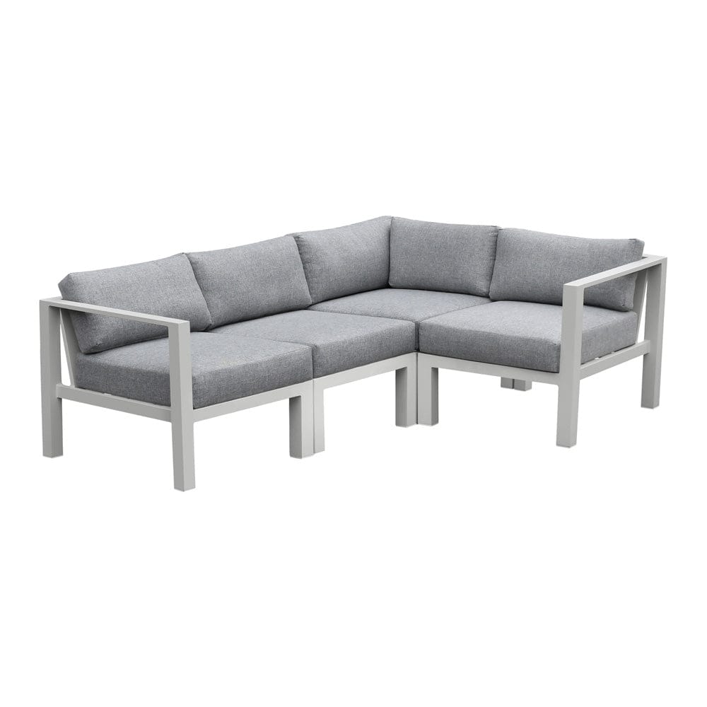 Intercon Furniture - Nash Outdoor Seating 4PC KIT in Buff - NS-SF-ARMLSS-BUF-4PC view 2