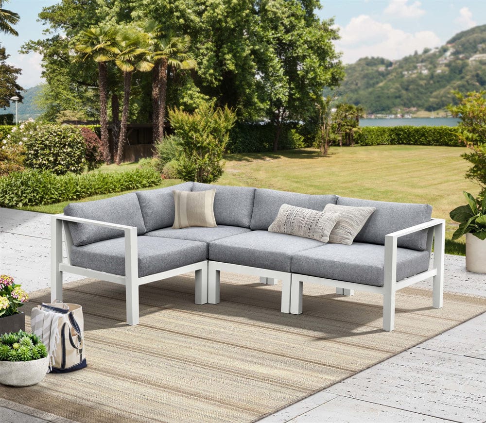 Intercon Furniture - Nash Outdoor Seating 4PC KIT in Buff - NS-SF-ARMLSS-BUF-4PC view 5
