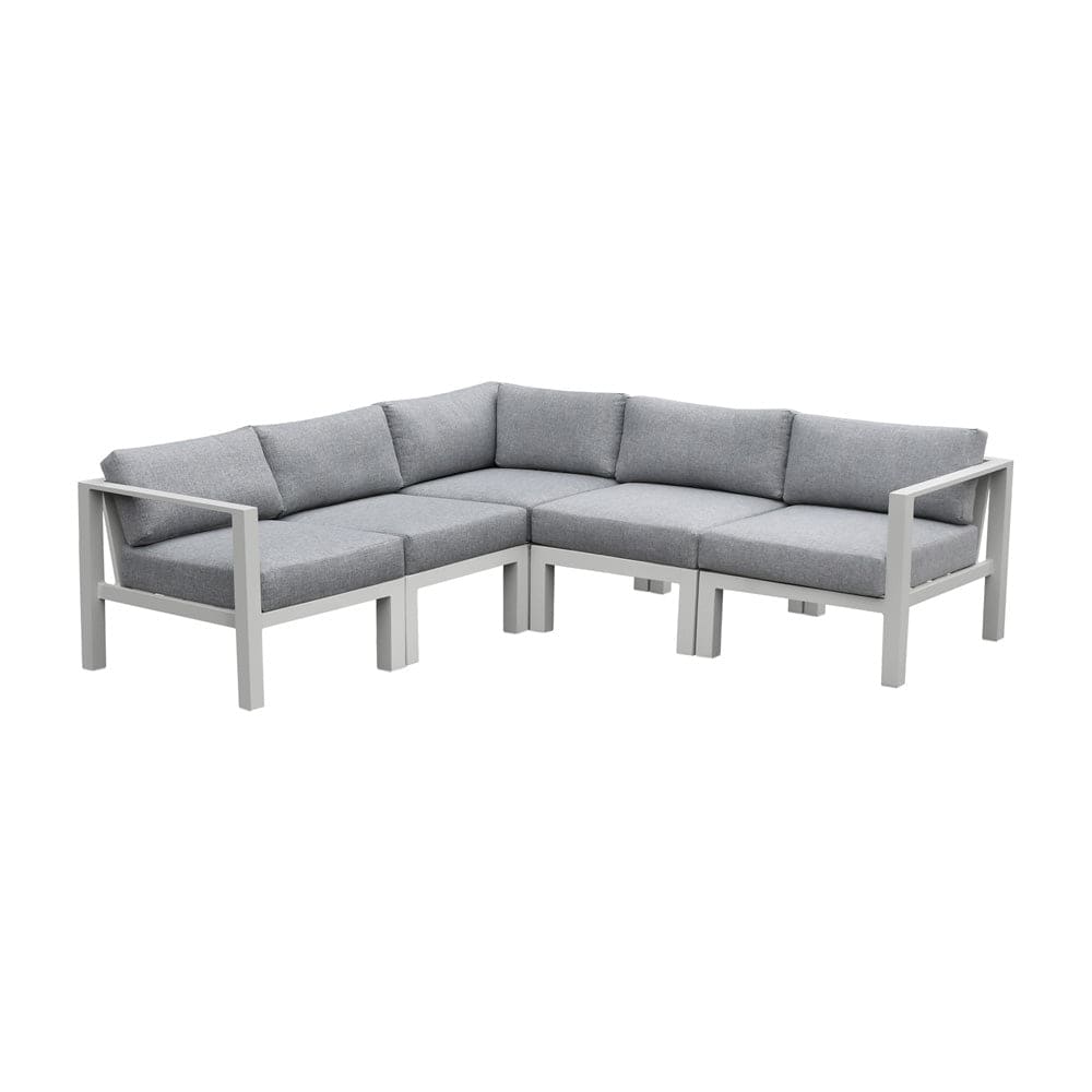 Intercon Furniture - Nash Outdoor Seating 5PC KIT in Buff - NS-SF-ARMLSS-BUF-5PC view 1
