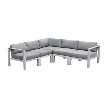 Intercon Furniture - Nash Outdoor Seating 5PC KIT in Buff - NS-SF-ARMLSS-BUF-5PC view 1