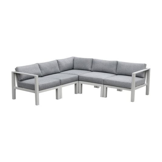 Intercon Furniture - Nash Outdoor Seating 5PC KIT in Buff - NS-SF-ARMLSS-BUF-5PC view 1