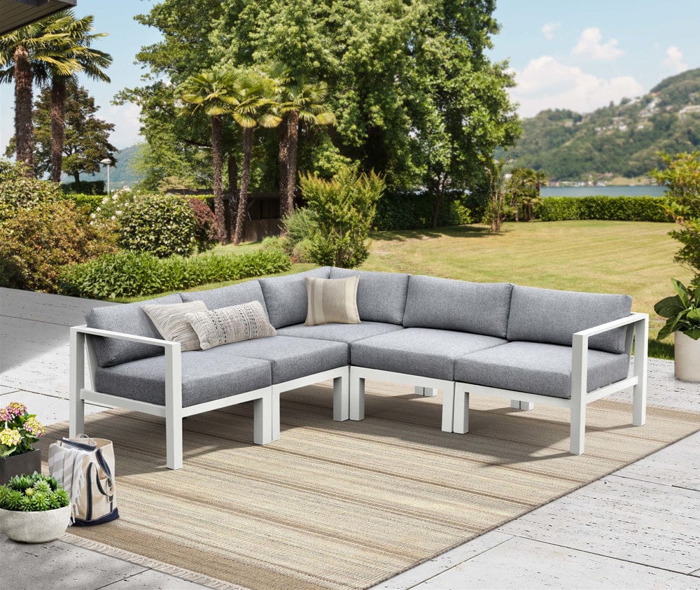 Intercon Furniture - Nash Outdoor Seating 5PC KIT in Buff - NS-SF-ARMLSS-BUF-5PC view 4