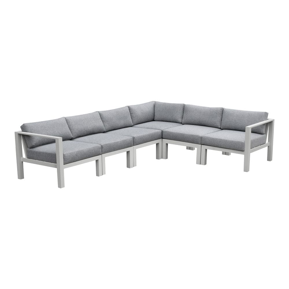 Intercon Furniture - Nash Outdoor Seating 6PC KIT in Buff - NS-SF-ARMLSS-BUF-6PC view 1