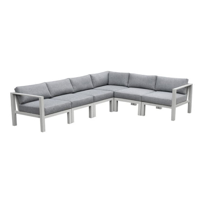 Intercon Furniture - Nash Outdoor Seating 6PC KIT in Buff - NS-SF-ARMLSS-BUF-6PC view 1