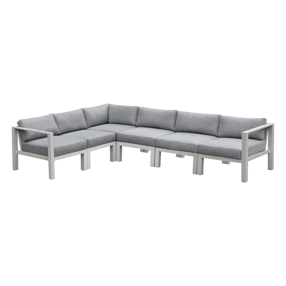 Intercon Furniture - Nash Outdoor Seating 6PC KIT in Buff - NS-SF-ARMLSS-BUF-6PC view 2