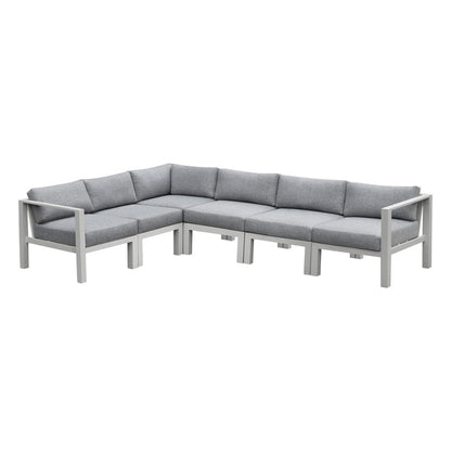 Intercon Furniture - Nash Outdoor Seating 6PC KIT in Buff - NS-SF-ARMLSS-BUF-6PC view 2