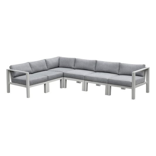 Intercon Furniture - Nash Outdoor Seating 6PC KIT in Buff - NS-SF-ARMLSS-BUF-6PC view 2