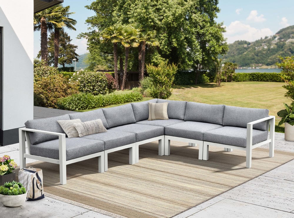 Intercon Furniture - Nash Outdoor Seating 6PC KIT in Buff - NS-SF-ARMLSS-BUF-6PC view 5