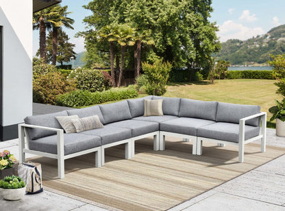 Intercon Furniture - Nash Outdoor Seating 6PC KIT in Buff - NS-SF-ARMLSS-BUF-6PC view 5