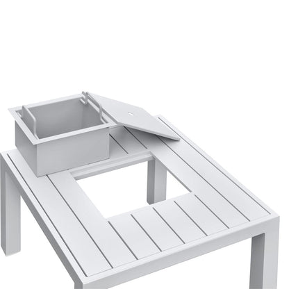Intercon Furniture - Nash Outdoor Seating 6PC KIT in Buff - NS-SF-ARMLSS-BUF-7PC view 4