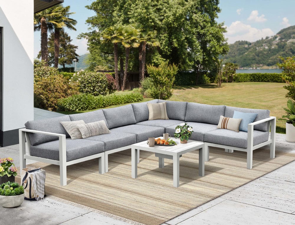 Intercon Furniture - Nash Outdoor Seating 6PC KIT in Buff - NS-SF-ARMLSS-BUF-7PC view 6
