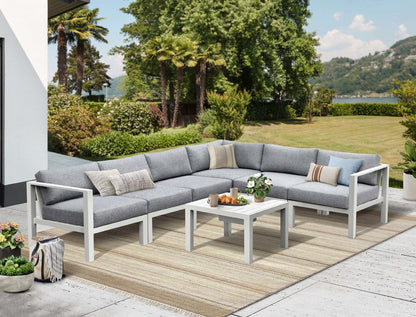 Intercon Furniture - Nash Outdoor Seating 6PC KIT in Buff - NS-SF-ARMLSS-BUF-7PC view 6