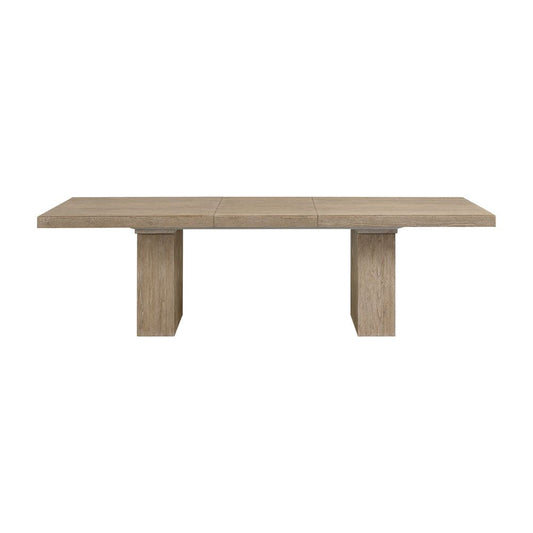Intercon Furniture - Nash Trestle Dining Table in Weathered Sand - NS-TA-42106-WSN-C view 2
