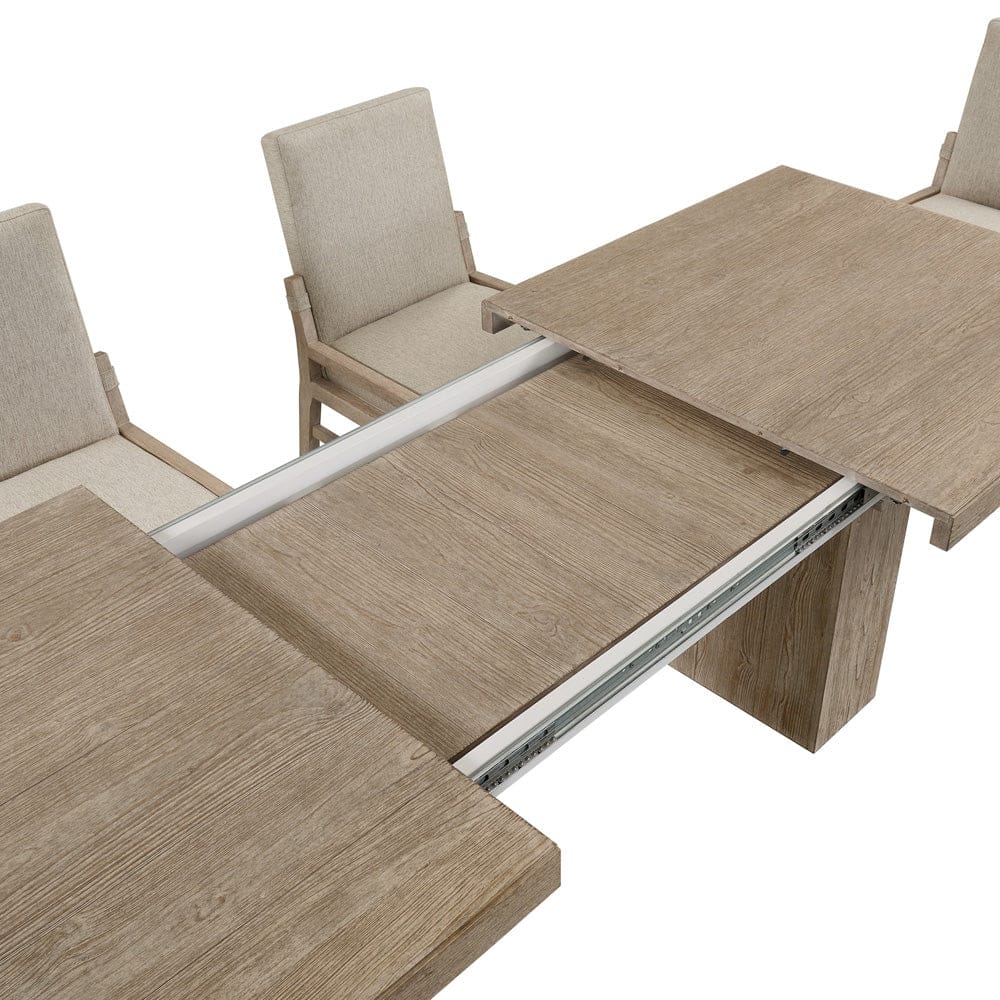 Intercon Furniture - Nash Trestle Dining Table in Weathered Sand - NS-TA-42106-WSN-C view 3