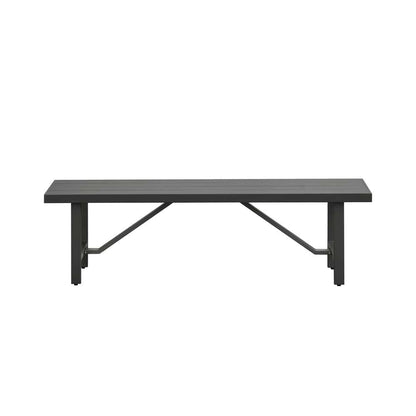 Intercon Furniture - Navarro Outdoor Dining Bench in Mocha - NV-CH-1570B-MCA-C view 2