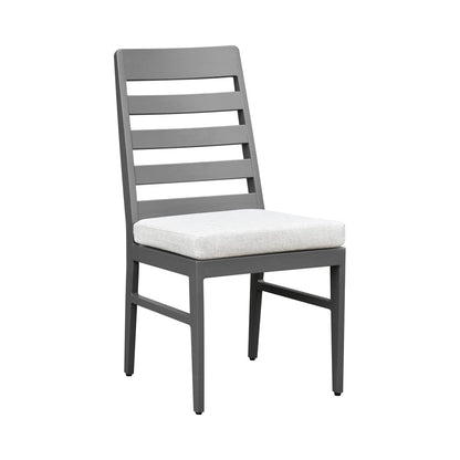Intercon Furniture - Navarro Outdoor Dining Ladder Side Chair in Mocha - NV-CH-460C-MCA-RTA view 1