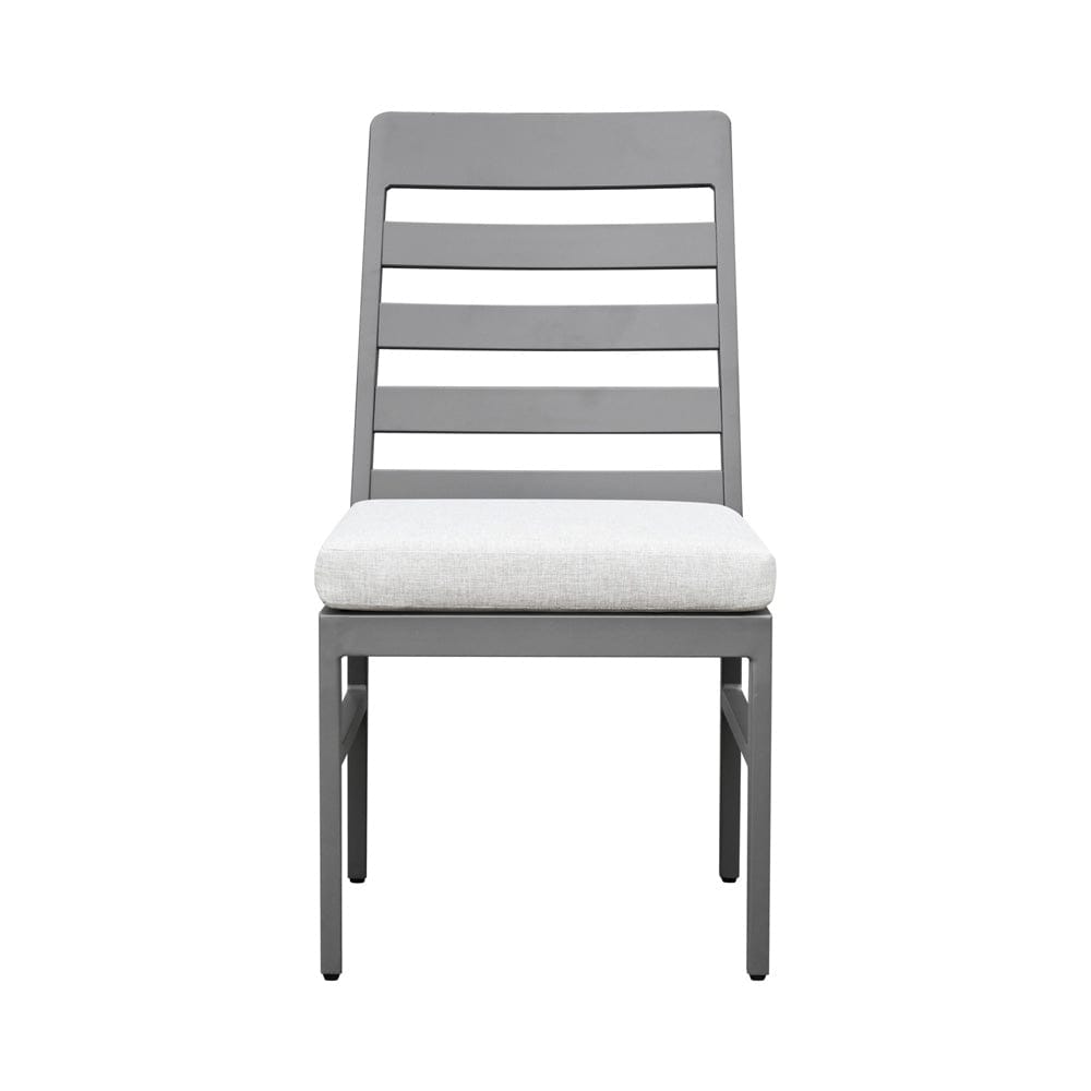 Intercon Furniture - Navarro Outdoor Dining Ladder Side Chair in Mocha - NV-CH-460C-MCA-RTA view 2