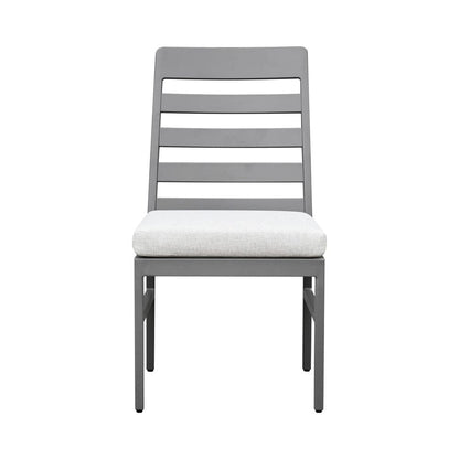 Intercon Furniture - Navarro Outdoor Dining Ladder Side Chair in Mocha - NV-CH-460C-MCA-RTA view 2