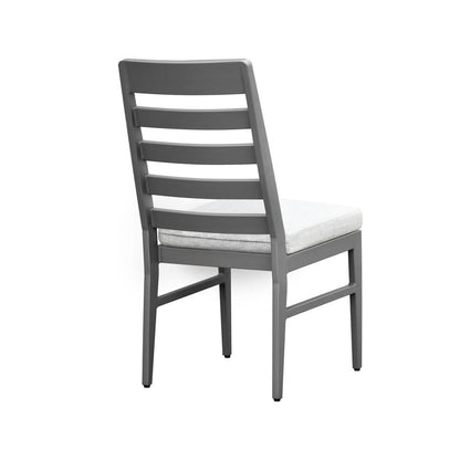 Intercon Furniture - Navarro Outdoor Dining Ladder Side Chair in Mocha - NV-CH-460C-MCA-RTA view 3