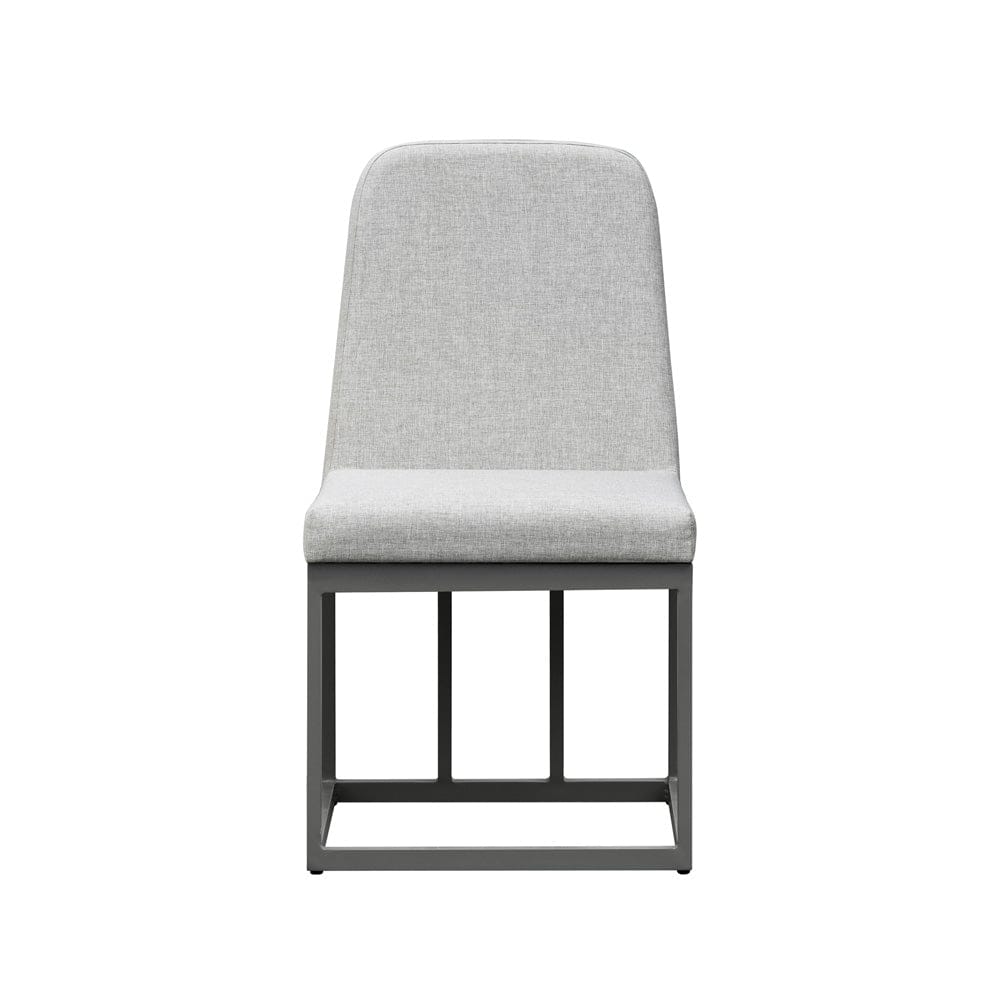 Intercon Furniture - Navarro Outdoor Dining Uph. Side Chair in Mocha - NV-CH-380C-MCA-RTA view 2
