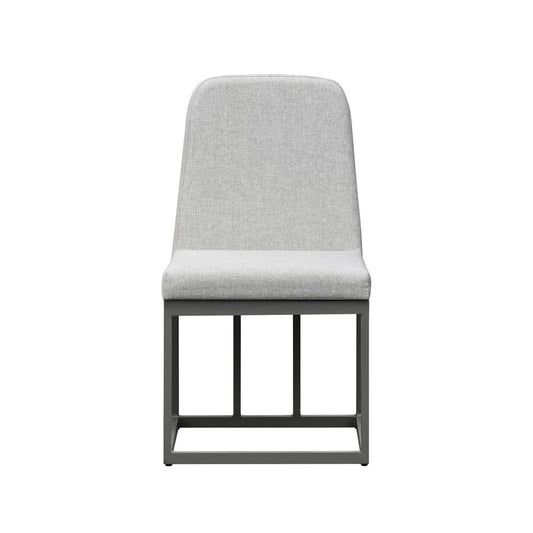 Intercon Furniture - Navarro Outdoor Dining Uph. Side Chair in Mocha - NV-CH-380C-MCA-RTA view 2