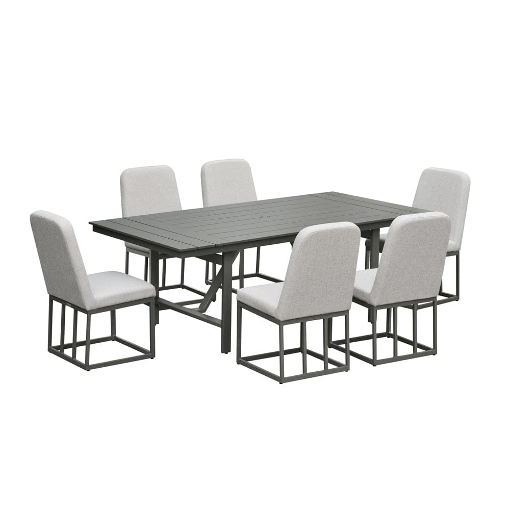 Intercon Furniture - Navarro Outdoor Dining Uph. Side Chair in Mocha - NV-CH-380C-MCA-RTA view 4