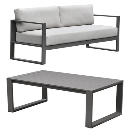 Intercon Furniture - Navarro Sofa and Coffee Table in Mocha - NV-SF-2880C-MCA-C view 1