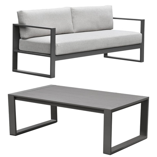 Intercon Furniture - Navarro Sofa and Coffee Table in Mocha - NV-SF-2880C-MCA-C view 1