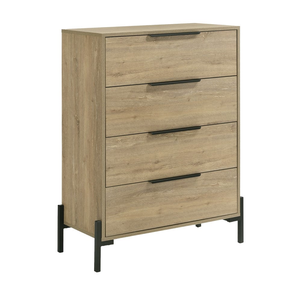 Intercon Furniture - Newhall Chest in Vintage Oak Melamine - NH-BR-2404-VNM-C view 1