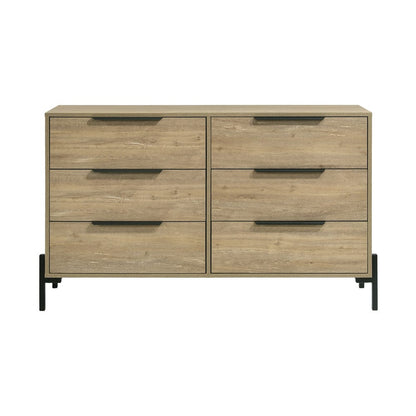 Intercon Furniture - Newhall Dresser in Vintage Oak Melamine - NH-BR-2406-VNM-C view 2