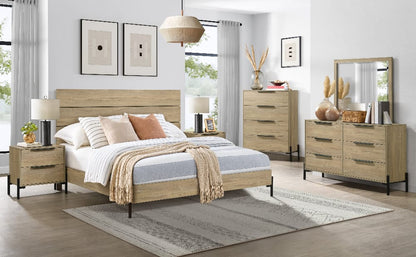 Intercon Furniture - Newhall Dresser in Vintage Oak Melamine - NH-BR-2406-VNM-C view 3