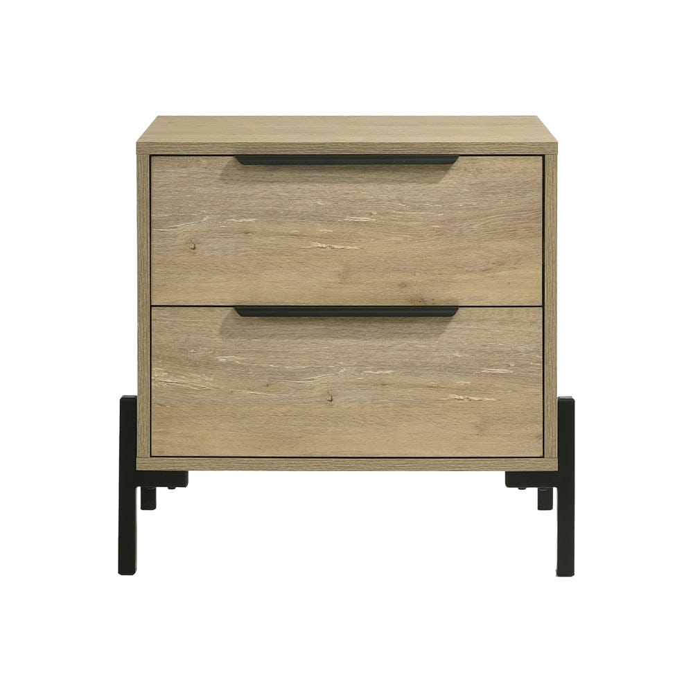 Intercon Furniture - Newhall Nightstand in Vintage Oak Melamine - NH-BR-2402-VNM-C view 2