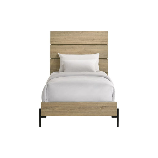 Intercon Furniture - Newhall Twin Bed in Vintage Oak Melamine - NH-BR-2440T-VNM-C view 2