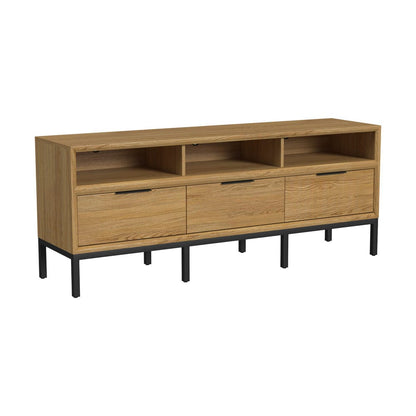 Intercon Furniture - Newport 70" TV Console in Natural Oak - NP-HT-7028-NTO-C view 1