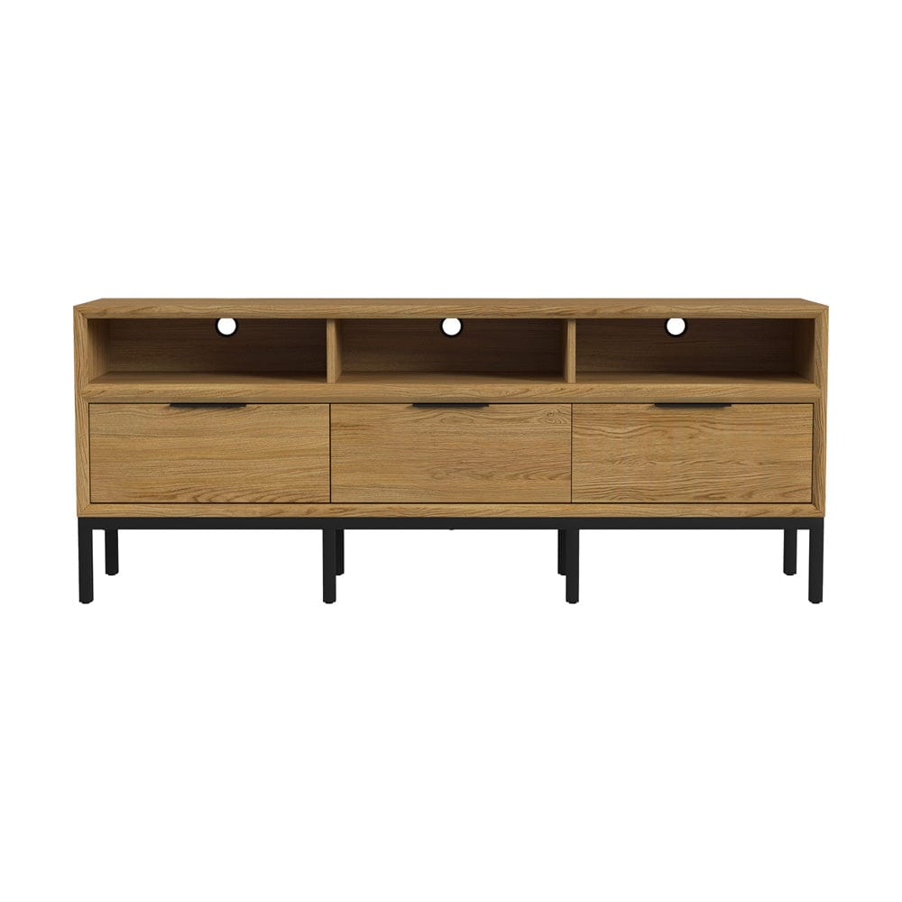 Intercon Furniture - Newport 70" TV Console in Natural Oak - NP-HT-7028-NTO-C view 2