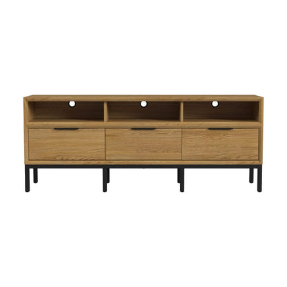 Intercon Furniture - Newport 70" TV Console in Natural Oak - NP-HT-7028-NTO-C view 2