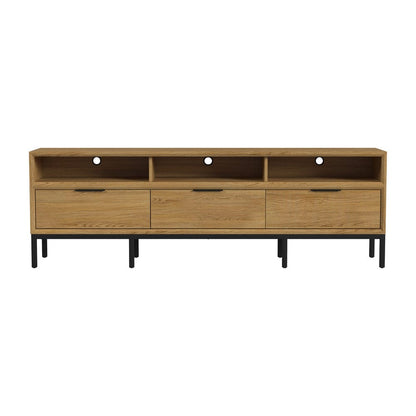 Intercon Furniture - Newport 85" TV Console  in Natural Oak - NP-HT-8528-NTO-C view 2
