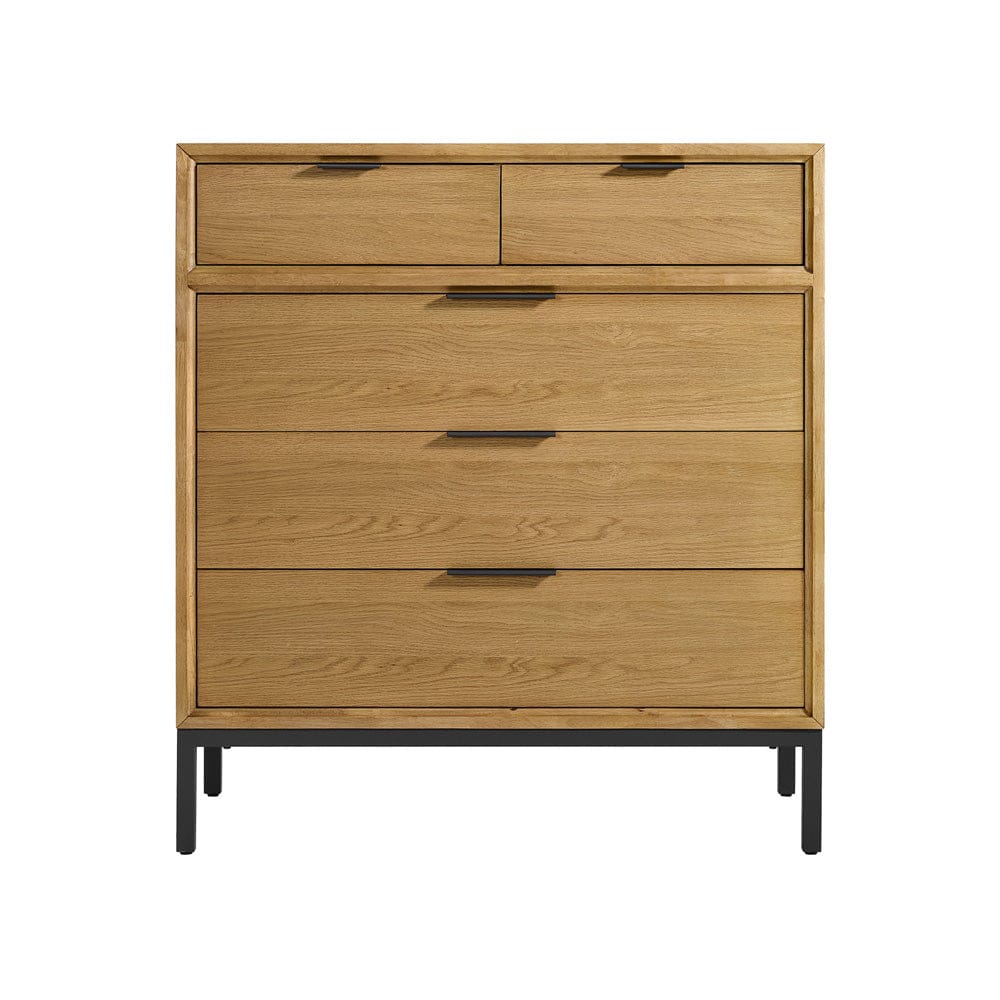 Intercon Furniture - Newport Chest in Natural Oak - NP-BR-5405-NTO-C view 2