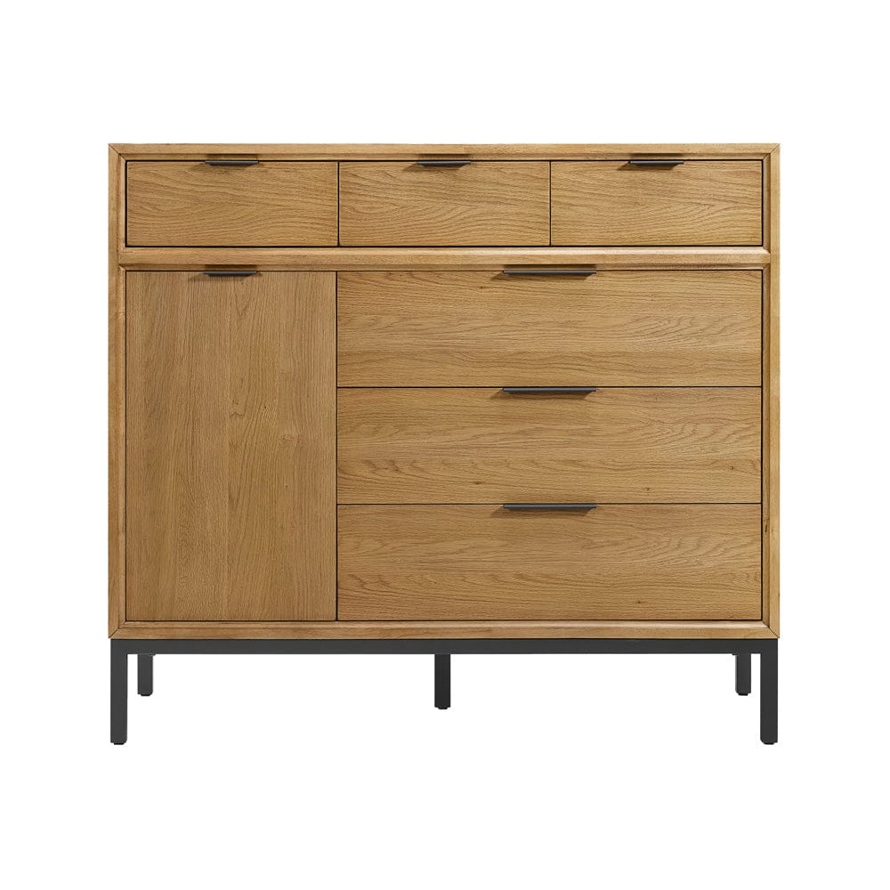 Intercon Furniture - Newport Gentleman's Chest in Natural Oak - NP-BR-5406GC-NTO-C view 2