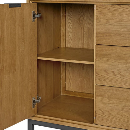 Intercon Furniture - Newport Gentleman's Chest in Natural Oak - NP-BR-5406GC-NTO-C view 3