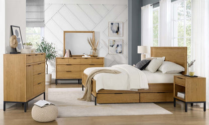 Intercon Furniture - Newport Gentleman's Chest in Natural Oak - NP-BR-5406GC-NTO-C view 4