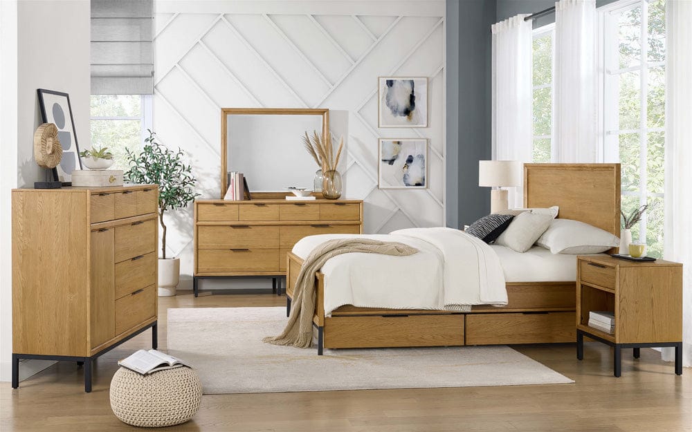 Intercon Furniture - Newport Gentleman's Chest in Natural Oak - NP-BR-5406GC-NTO-C view 5