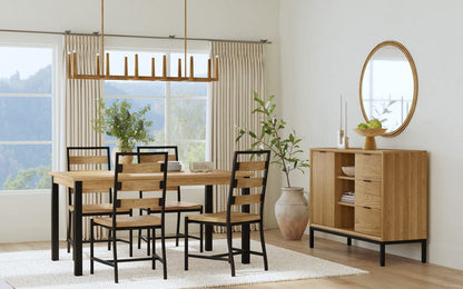 Intercon Furniture - Newport Leg Dining Table in Natural Oak - NP-TA-3660-NTO-C view 5