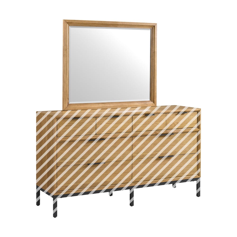 Intercon Furniture - Newport Mirror in Natural Oak - NP-BR-5491-NTO-C view 3