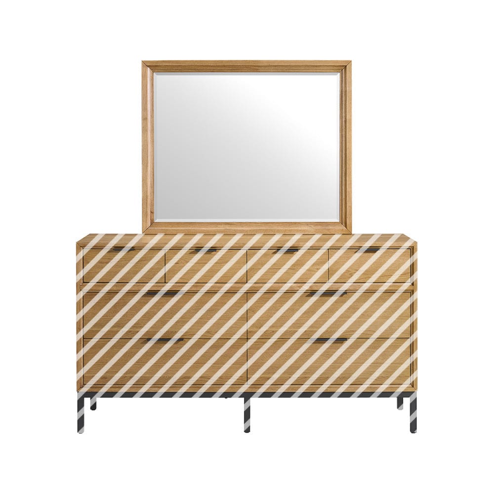 Intercon Furniture - Newport Mirror in Natural Oak - NP-BR-5491-NTO-C view 4