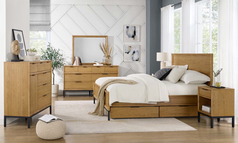 Intercon Furniture - Newport Mirror in Natural Oak - NP-BR-5491-NTO-C view 5